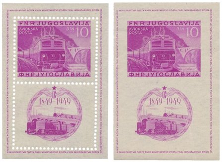 Jugoslavien 1949 - MICHEL 4A/B - Postfrisk