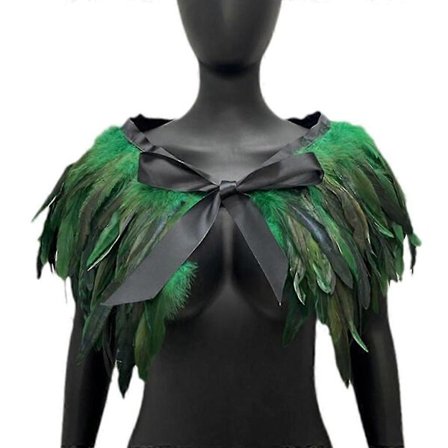 Justerbar fjer kravekrave egnet til kvinder og mænd til Halloween-fester