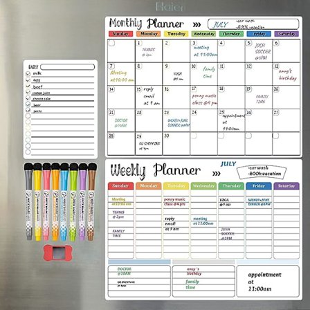 Kuiva pyyhittävä kalenteri, magneettinen jääkaappikalenteri, kuukausittainen kalenteri,