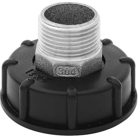 1000l IBC-tankadapter Tote Tank Drain Rostfritt Stål Adapter För Ersättning Kran 1" Yttre Tråd