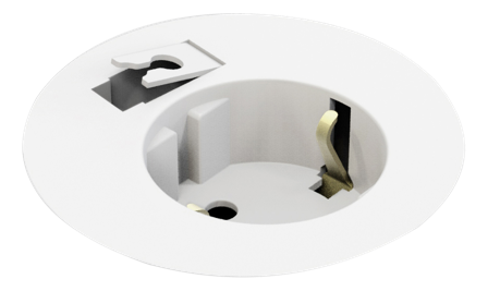 FORMING FUNCTION Powerdot Midi 1 Power and 1 Cable through, White