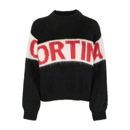 Saint Barth, Round-neck Knitwear Zwart, Dames, Maat:S