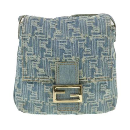 Fendi Vintage Pre-owned Canvas fendi-Tass , Blauw , Dames , Maat: ONE Size Vintage Tassen