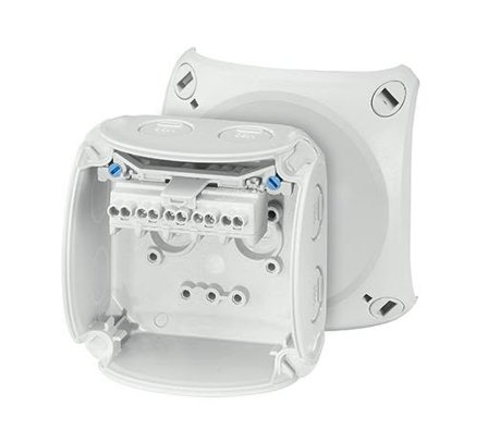 Hensel KF 0202 G Koblingsboks grå, IP66, glassfiber, 2,5 mm² 93x93 mm, Installasjonsmaterial