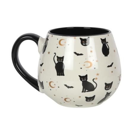 Något Annat Gothicat Rund Keramisk Mugg One Size Vit/b