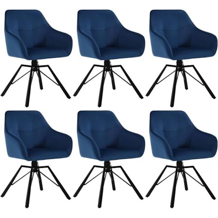 Rootz vridbar matstol - Roterande stol - Kontorsstol i sammet - Ergonomisk design - Bekväma sittplatser - Hållbar konstruktion - 58,5 cm x 82,5 cm x 5