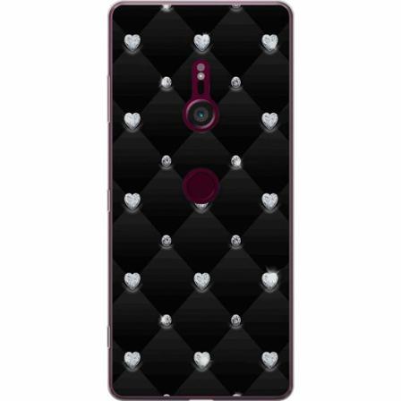 Sony Xperia Xz3 Genomskinligt Skal Diamant Hjärta