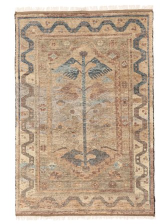 Tapis Usak Indo 166X240 Marron/Orange (Laine, Inde)