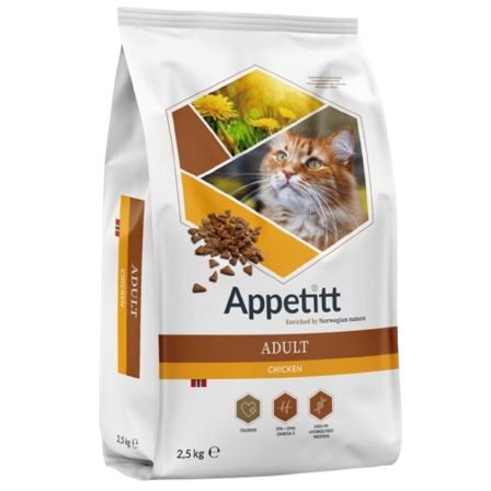 APPETITT - Cat Adult Chicken 2,5 kg - Katt - Kattefôr & kattemat - Tørrfôr for katt - ZOO.no