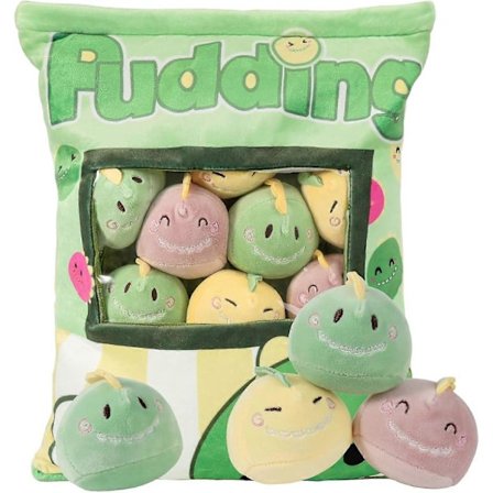 Søt Snack Pute Kanin Plussj Pute, Kawaii Kanin Pudding Pute med Kanin Dukker, Avtakbare Fyllte Dyr Leke Kreativ Gi Gave til Barn