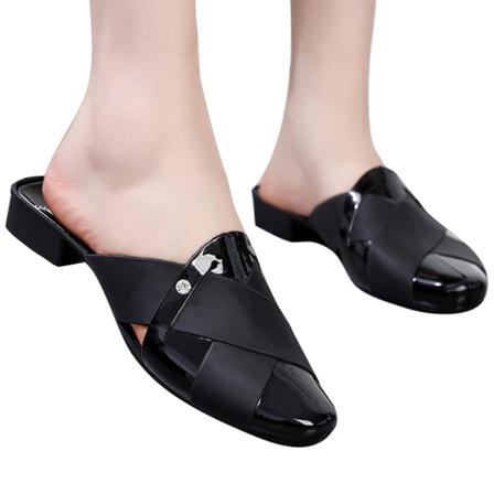 Kvinnors Slip On Slides Closed Toe Tofflor