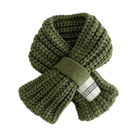 Moderigtigt strikket halstørklæde til børn, vintervarmt, halsvarmer, drenge, piger, strikket halstørklæde, trendy, vindtæt halsbeskyttelse, gul