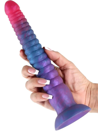 nsnovelties: Colours Stacked Dildo Pink/Blue 23 cm