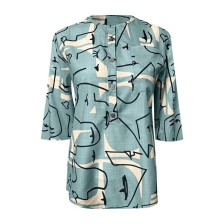 Casual Kvinnor Blus V-ringad Skjorta Beach Vacation Summer Top