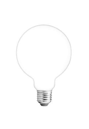 Unison SATIN glob 100mm matt opal Belysning Vit 95x140mm