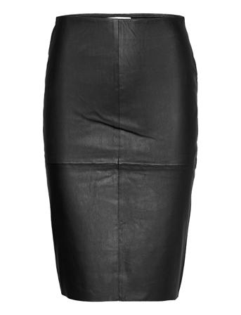 Sadie - Lamb Stretch Knelangt Skjørt Svart Day Birger Et Mikkelsen