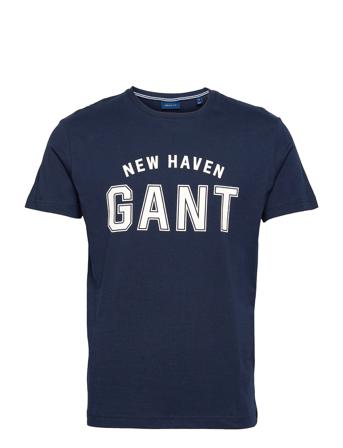Logo Ss T-Shirt Blue GANT