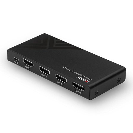 Lindy 3 Port HDMI 18G Switch - video/audio switch - 3 porter