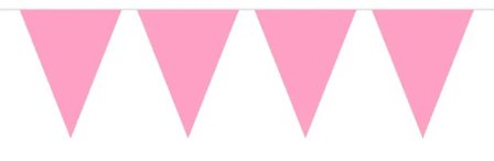 Vimpelgirlang Baby Pink 10 m - Baby Shower Dekoration - Kalaslagret.se
