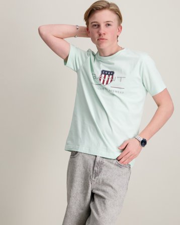 GANT ARCHIVE SHIELD SS T-SHIRT Grøn T-shirts Dreng - Kids Brand Store