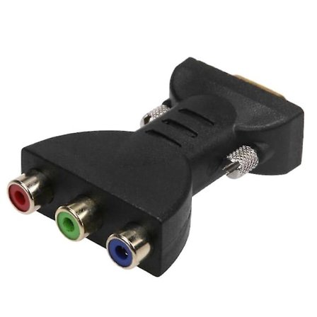 3rca Rgb Hona Till Hd 15-Pin Vga Stil Komponent Video Jack Adapter Omvandlare [DB]