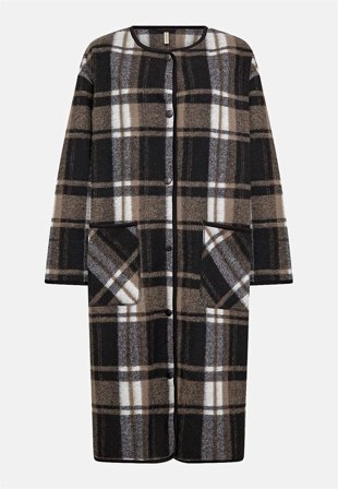 Soyaconcept - Filtet, ternet jakke i sort / ternet til damer i størrelse XXL (46) - Cellbes