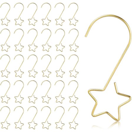 60 Stykker Julepynt Krog Juletræskroge Metal Hængekroge Til Ophængning af Juletræspynt