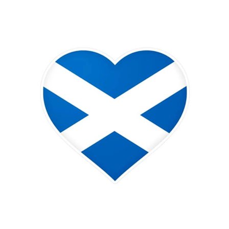 Tarra - Monivärinen - Skotlannin Lippu Sydän - 4 cm - 1000 kappaletta - PVC