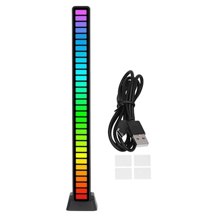 RGB Musik Atmosfære Lys Stemmestyring Justerbar Bar Form 18 Tilstande til Bil Spillerum Studie