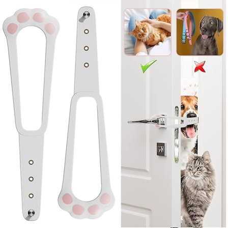 2-pak Kattedørs Holder Lås, Fleksibel Låsrem Lad Katte Ind Og Sikker Babysikker, Justerbar Kattedørs Alternativ