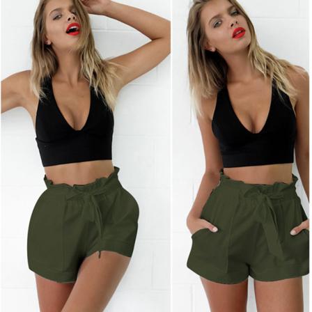 Sommarstil European American Women Elastiska Casual Byxor W
