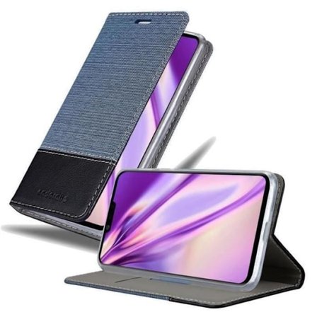 Coque för LG G8 Fodral i MÖRKNAVY SVART Etui Case Cover Skydd med magnetisk stängning