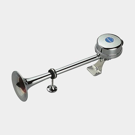 Boat horn / trumpet horn 24 V Marco EM2 Stainless Steel Short, stainless steel, electromagnetic, surface-mounted, 400 mm
