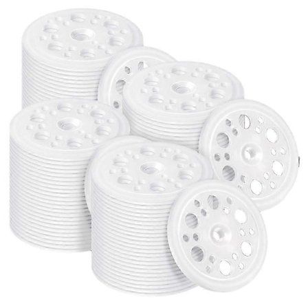 200 stk. 45 mm plastisolasjonskiver, lastfordelende polypropylenskiver for feste