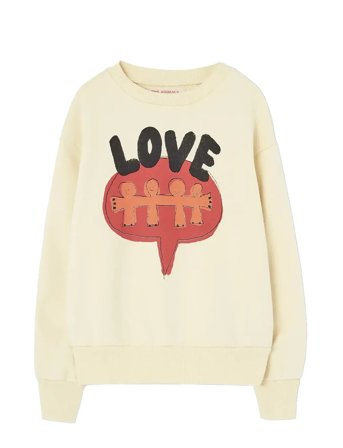 THE ANIMALS OBSERVATORY Love Flan Yellow Bear Sweatshirt - Cream - 8 Y