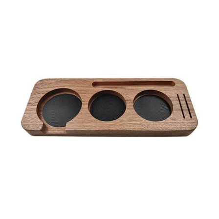 51/58mm Kaffe Tamperhållare Kaffehandtag Duk Pulver Träbas Förvaringsbricka Espresso Kaffe Tillbehör Barista Redskap