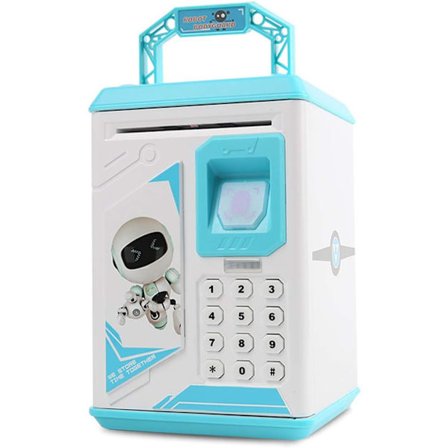 Mini minibank med kode for mynter og sedler Smart elektronisk sparegris