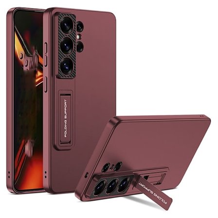 GKK Mobilskal till Samsung Galaxy S26 Ultra Slim Kickstand Plast - Röd