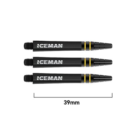 Red Dragon Darts Shafts Nitrotech Gerwyn Price Iceman 39mm Polycarbonate shafts,2 Sets,Flight locking system,Black Gold,White Gold