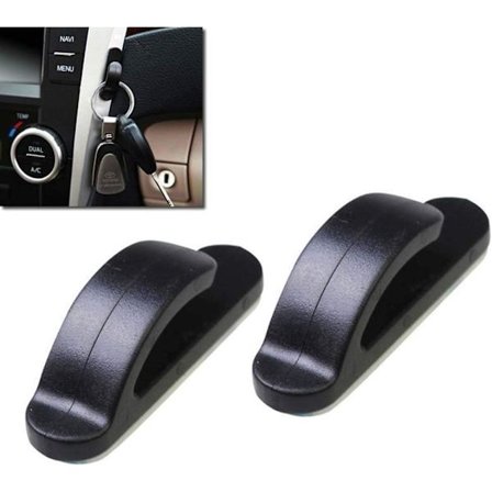 Sort - 4 selvklæbende bilkroge - Praktisk - Plast