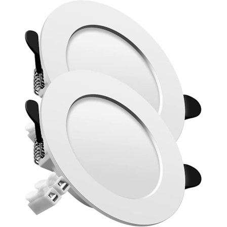 Led innfelt taklampe. 7w downlights 700lm kaldt hvitt lys 6000k. Rund