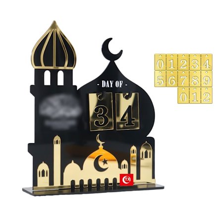 2026 Eid Mubarak Ramadan Kareen -juhlakoriste Akryylinen lähtölaskentakalenteri