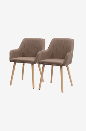 Homeroom Collection - Julius 2-pak spisebordsstol - Brun - Stole - Fra Homeroom