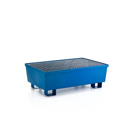 Fatpall med gitter, for 2 stående fat, L1200 B800 H415 mm, 222 l