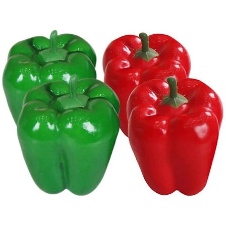 4 stk. Fake Peber Model Dekorationer Kunstig Sød Peber Fotografi Prop Kunstig Grøntsag