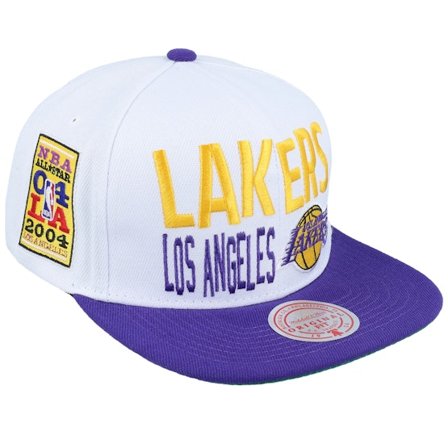 Mitchell & Ness - NBA Wit snapback Cap - Los Angeles Lakers Toss Up White/Purple Snapback @ Hatstore