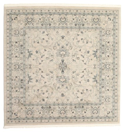 Floral Ziegler Michigan Beige/Green Square Rug Oeko-Tex