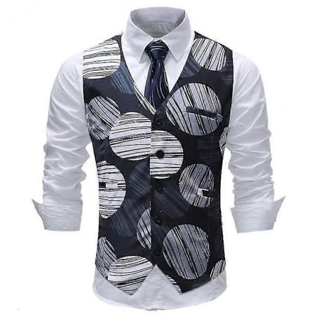 Miesten V-aukkoinen hihaton slim fit -takki, vapaa-ajan pukuliivit