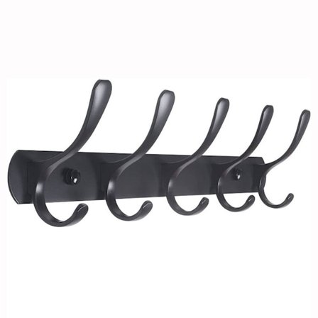 Vægmonterede knager badeværelse knagerække SORT