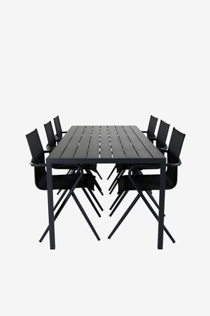 Venture Home - Spisegruppe Break med 6 stole Alina - Sort - Spisegrupper - Fra Homeroom